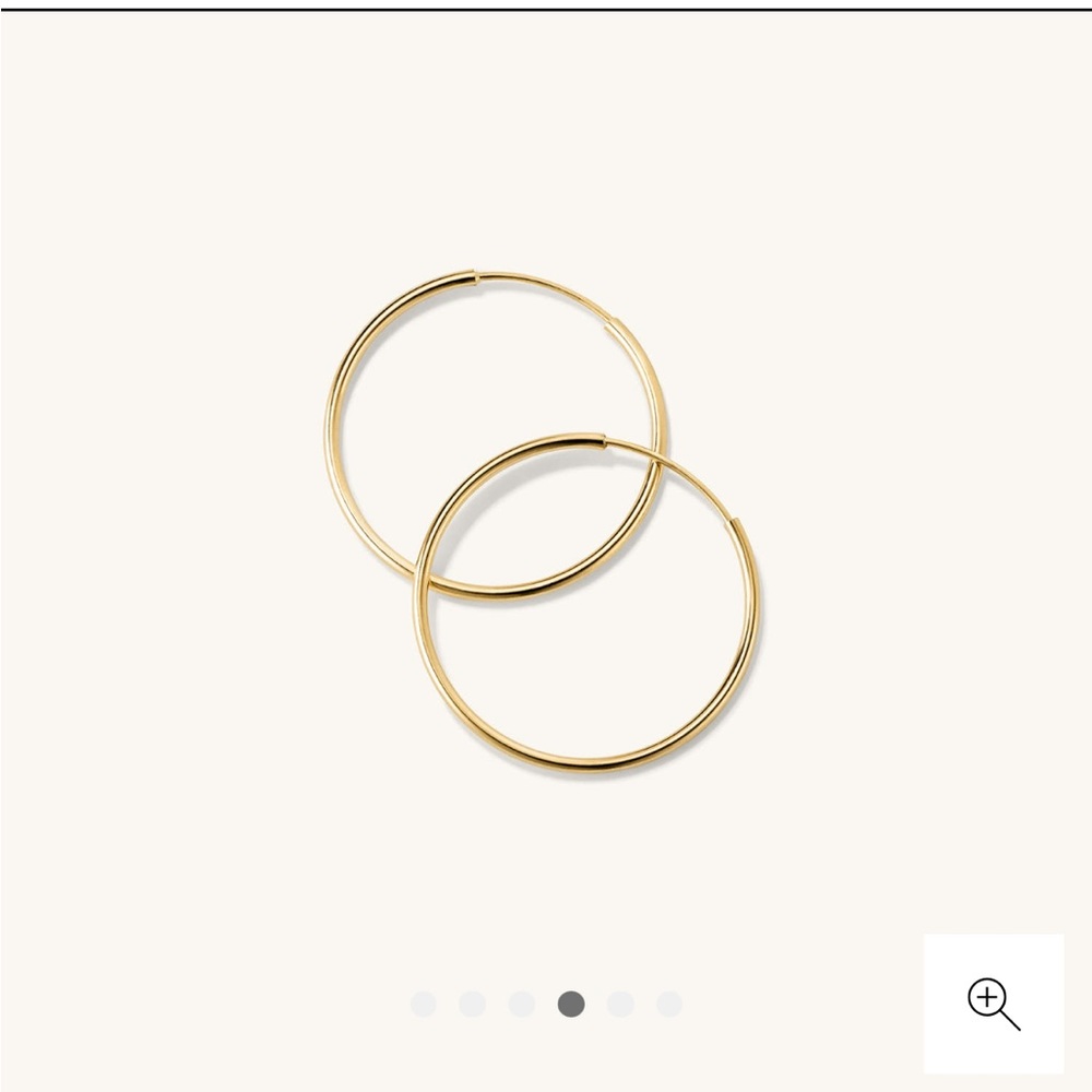 Mejuri small thin Hoops 14K gold